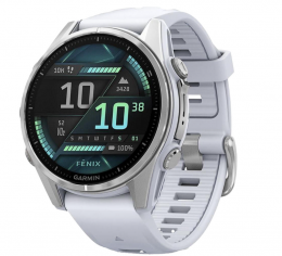 Garmin Fenix 8 43mm AMOLED Silver with Whitestone Silicone Band (010-02903-00/06) EU