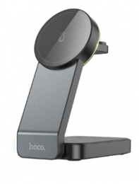 HOCO CQ3 Motorcycle folding 3-in-1 magnetic wireless fast charger Black