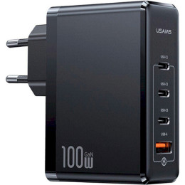 Usams US-CC163 T50 100W 4 Ports ACCC GaN Fast Charger (EU) Black