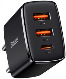 Baseus Compact Quick Charger 2U+C 30W EU Black CCXJ-E01