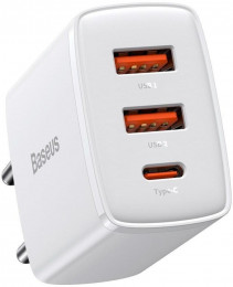 Baseus Compact Quick Charger 2U+C 30W EU White CCXJ-E02
