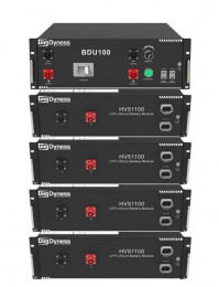 DYNESS HV51100-4, 20.48kW, 204.8V, 100Ah, LiFePO4, BDU100, RACK