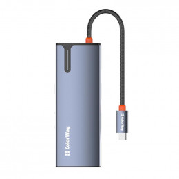 ColorWay USB-C 5-в-1 Type C PD 100W/USB3.0х3/HDMI 4К (CW-HUB01)