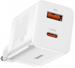 Baseus Super Si Pro Quick Charger C+U 30W EU White CCSUPP-E02