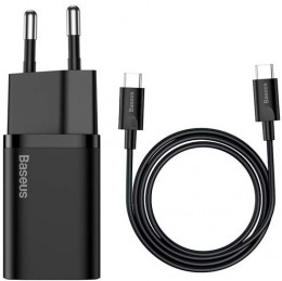 Baseus Super Si Quick Charger 1C 25W EU Mini White Cable Type-C toType-C 3A 1mBlack дефект пакув