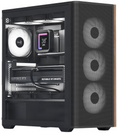 AeroCool D501A-G-BK-v2 Black with window (ACCM-DS01043.11)