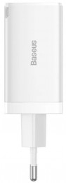 Baseus GaN5 Pro Fast Charger 2C+U 65W EU Cable Type-C to Type-C 1m White CCGP120202