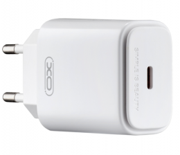 XO L90B EU PD20W Light fast home charger with Lightning cable Білий