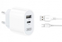 XO L97 A+C dual port Home charger with Micro cable