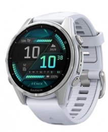 Garmin Fenix 8 43mm AMOLED Silver with Whitestone Silicone Band (010-02903-00) EU