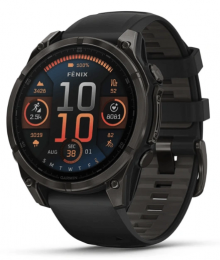 Garmin Fenix 8 47mm AMOLED Sapphire Carbon Gray DLC Titanium w. Black/Pebble Gray S. Band (010-02904-20)