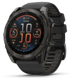 Garmin Fenix 8 51mm AMOLED Sapphire Carbon Gray DLC Titanium w. Black/Pebble Gray S. Band (010-02905-20) EU