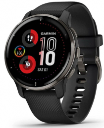 Garmin Venu 2 Plus Slate S. Steel Bezel w. Black Case and S. Band (010-02496-01) EU