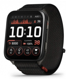 Garmin Venu X1 Black with Slate Titanium Caseback and Black ComfortFit Nylon Band (010-02980-00) EU