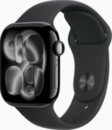 Apple Watch Series 11 GPS 46mm Jet Black Alu. Case w. Black S. Band - M/L (MEUX4)
