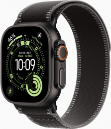 Apple Watch Ultra 3 GPS + Cellular 49mm Black Tit. Case w. Black/Charcoal Trail Loop - S/M (MF1D4)