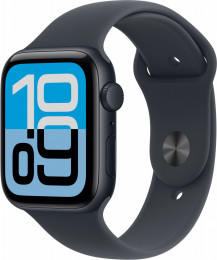 Apple Watch SE 3 GPS - 44mm Midnight Aluminium Case with Midnight Sport Band - M/L (MEHQ4)