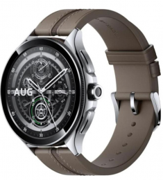 Xiaomi Watch 2 Pro Bluetooth Silver Case with Brown Leather Strap (BHR7216GL) EU