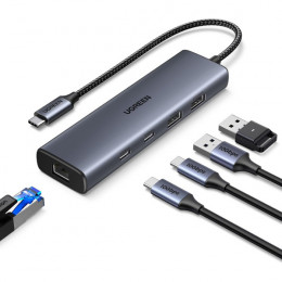 UGREEN CM512 USB 3.2 Type-C -> 1xUSB-A 3.2/ 1xUSB-A 2.0/2xUSB-C 3.2/ RJ45 PD CM512 (45320)