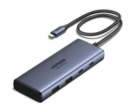 Ugreen Dock CM498 USB3.2 Type-C ->2xUSB-A 3.2/2xUSB-C 3.2 10Гбіт/с/ 2xHDMI 4K60Гц/PD 100W (45379)