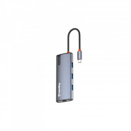 ColorWay Docking Station USB-C 6-в-1 Type C PD 100W/USB3.0х3/HDMI 4К/RJ45 (CW-HUB02)