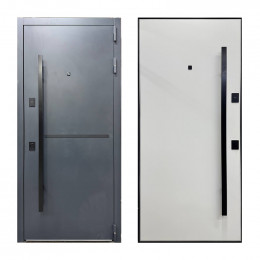 Входная дверь Sarmak™ Термолайн ДР с терморазрывом 2050х960 мм Антрацит/Белый правая