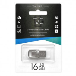 USB 16Gb T&G Metal TG104, Silver, Type-C / USB 2.0 (TG104TC-16G)