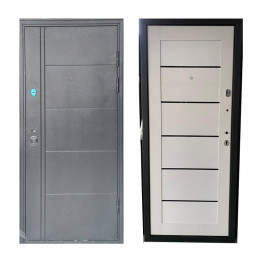 Входная дверь ТД Аляска-886 2050х960 мм Серый/Царга белая правая