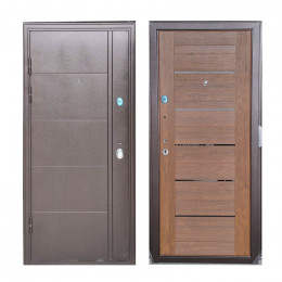 Входная дверь ТД Аляска-887 2050х960 мм Коричневый/Царга дуб левая