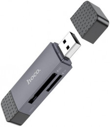 Hoco HB45 Spirit 2in1 USB2.0/Type-C Metal Gray (6942007620512)