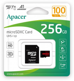 APACER MicroSDHC 256GB UHS-I Class 10 + SD adapter (AP256GMCSX10UB-R)