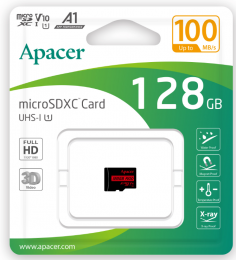 Apacer V10 A1 UHS-I U1 Micro SDXC 128GB (AP128GMCSX10UB)