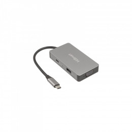 HiSmart USB-C to 2xHDMI + VGA + USB 2.0 + USB-C PD60W (CA913879)