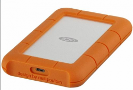 LaCie 2TB USB 3.1 Gen 1 Type-C Rugged Secure Portable Hard Drive (STFR2000403)