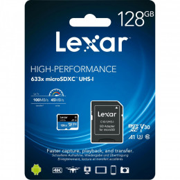 Lexar 128GB microSDXC class 10 UHS-I 633x (LSDMI128BB633A)