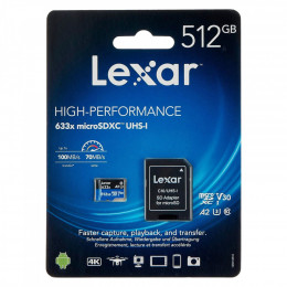 Lexar 512GB microSDXC class 10 UHS-I 633x (LSDMI512BB633A)