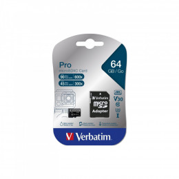 Verbatim 64GB microSDXC class 10 UHS-III PRO (47042)