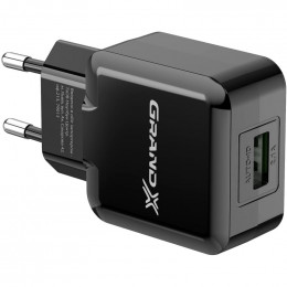 Grand-X (1xUSB 5В/2.1А) Black (CH-03B)