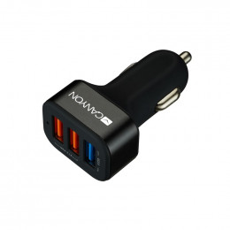 Canyon (3USB, 2.1A) Black (CNE-CCA07B)