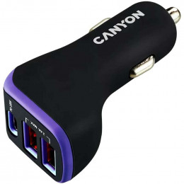 Canyon C-08 (3USB, 2.4A) Black Purple (CNE-CCA08PU)