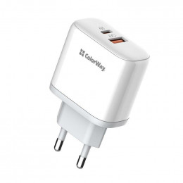 ColorWay Power Delivery Port PPS USB (Type-C PD + USB QC3.0) (45W) White (CW-CHS042PD-WT)
