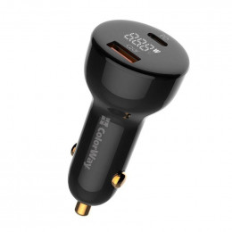 ColorWay Power Delivery Port PPS USB (USB-A + USB-C, 100W) PD, QC Black (CW-CHA044PD-BK)