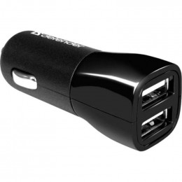 Defender ECA-24 2xUSB (5V/2.4А+2.1А) Black (83824)