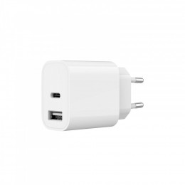 Gembird 1xUSB-A+1xUSB-C 5V/2.4A (12W) white (TA-UC-2AC12-01)