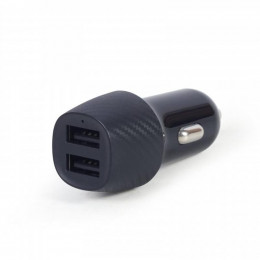 Gembird (2USB, 4.8A) Black (TA-U2C48A-CAR-01)