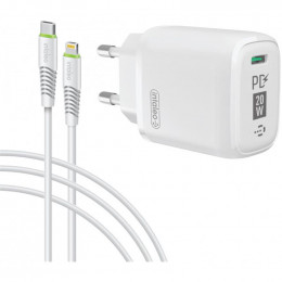 Intaleo TCGQPD120L (1USBx3A) White (1283126510007) + кабель Lightning