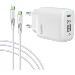 Intaleo TCGQPD120T (1USBx3A) White (1283126509988) + кабель USB Type С