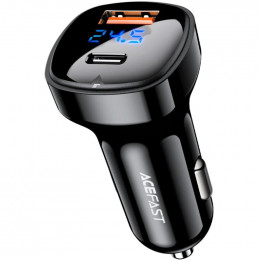 Acefast 2xUSB 66W (USB-C + USB-A) B4 with digital display (6974316280392)