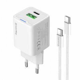 ColorWay GaN Mini 30W PD Port PPS USB (Type-C PD + USB QC4.0) White (CW-CHS053PDC-WT) + кабель USB Type-C