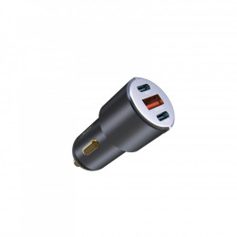 XO CC45 1 USB QC 3.0 + 2 Type-C PD (60W) Black (XO-CC45-BK)